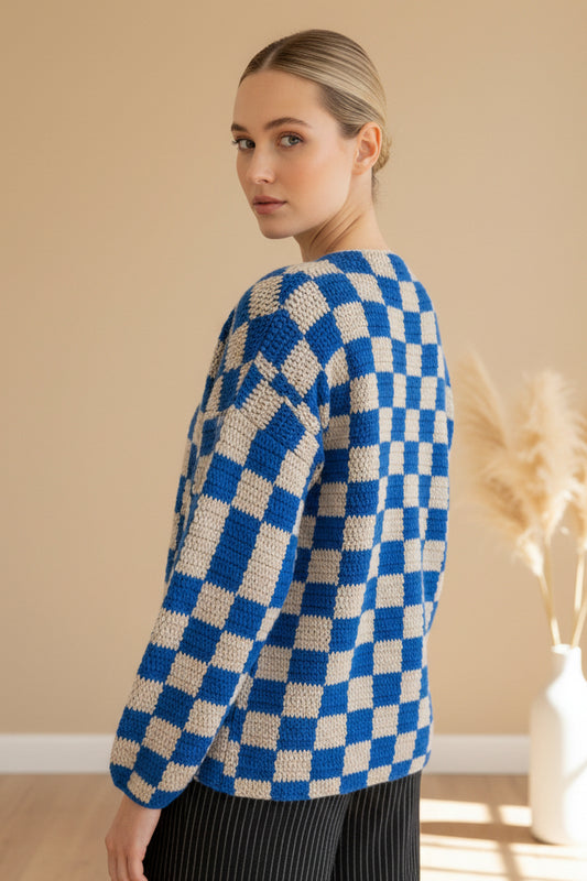 Blue Blocks Cardigans