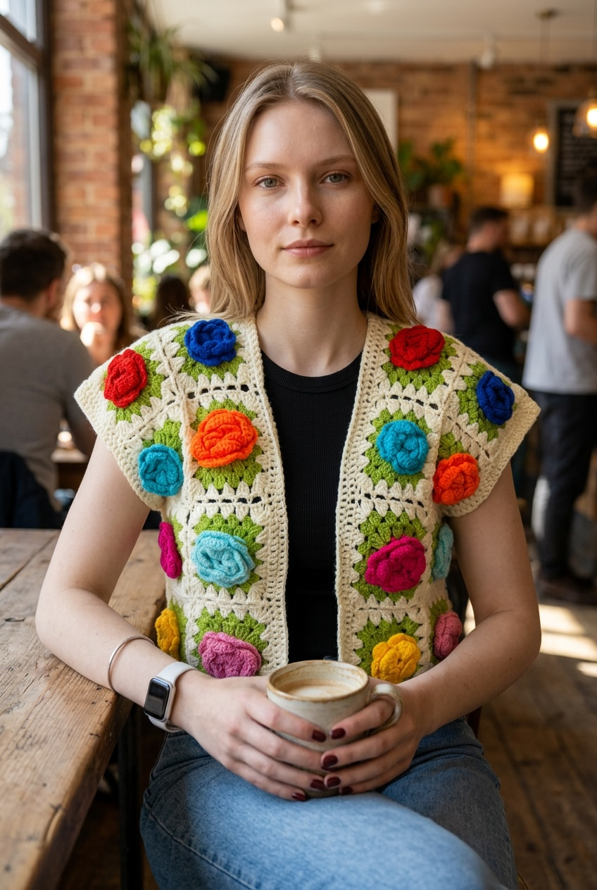 Multi Flower Half Jacket