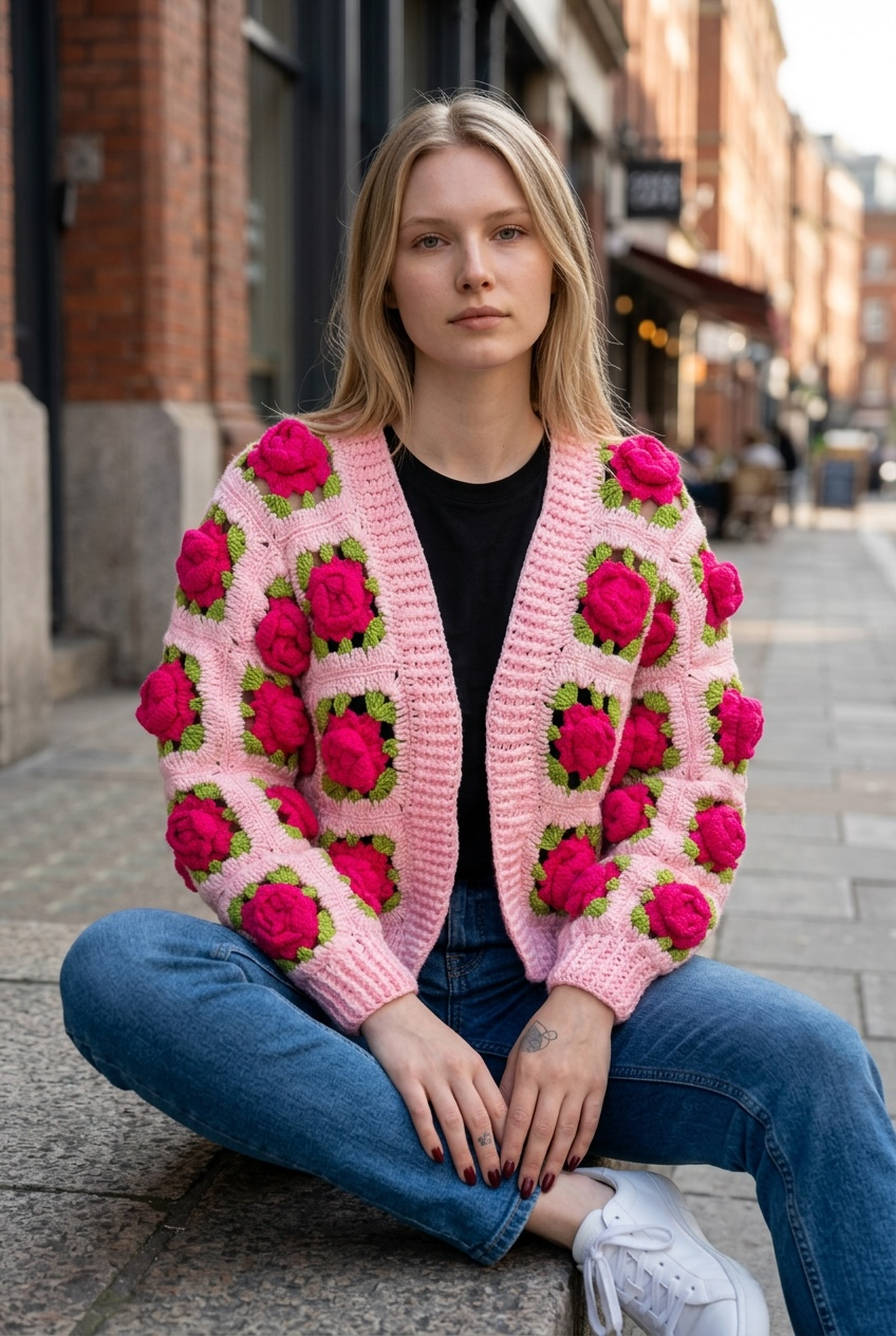 Peach Blossom cardigan