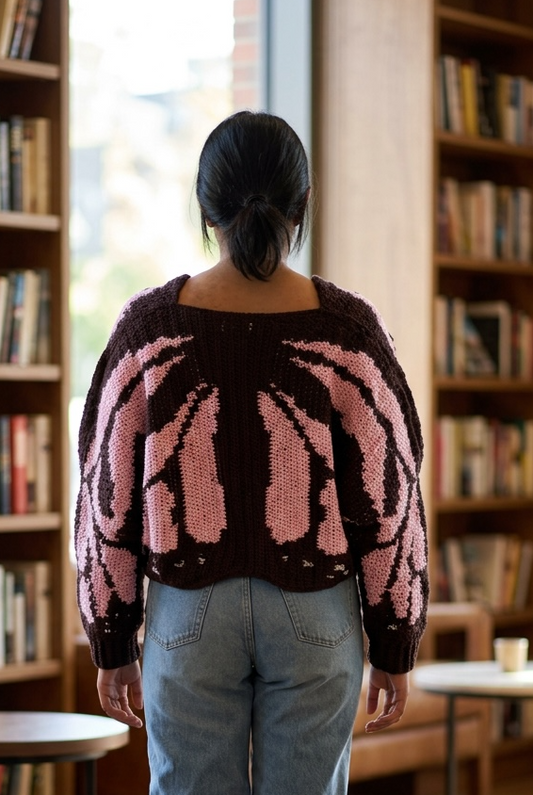 Brown Butterfly Cardigan