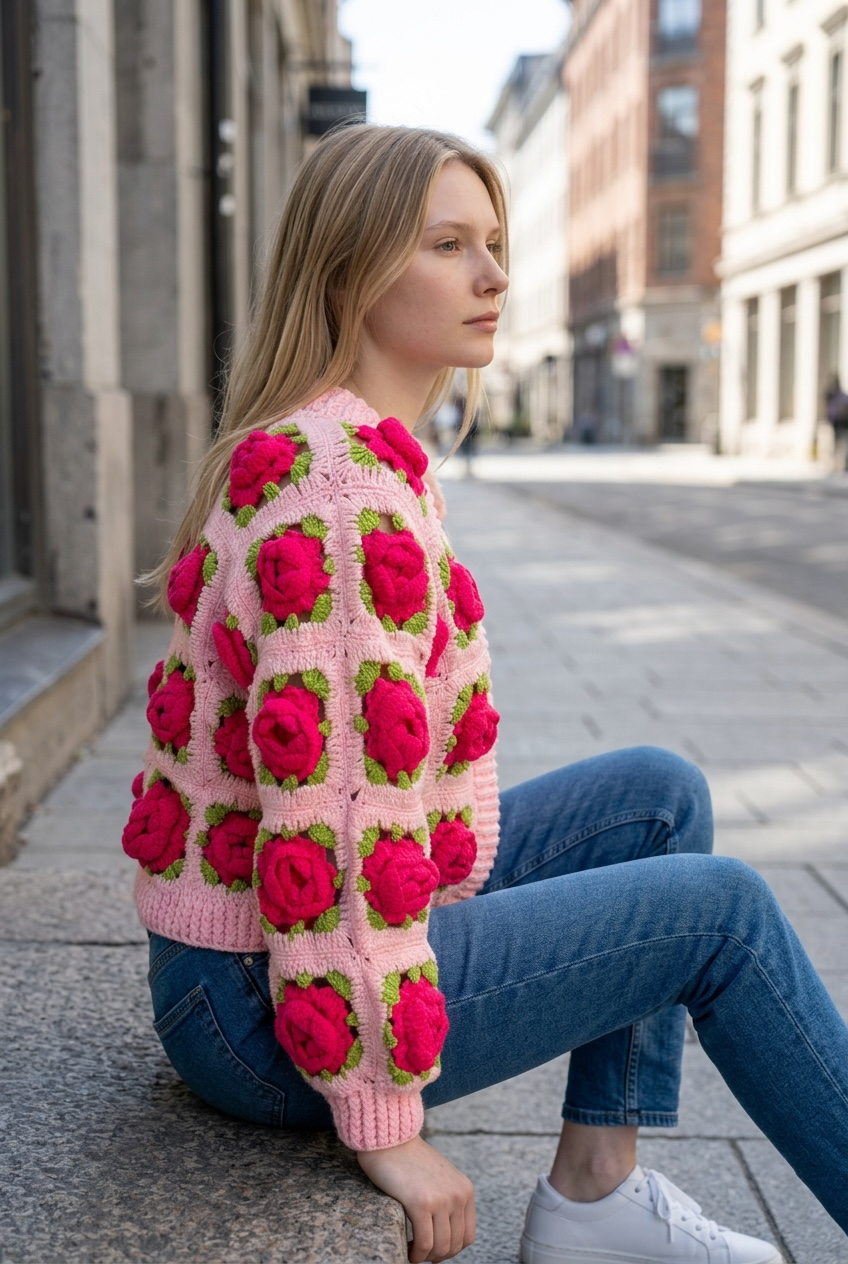 Peach Blossom cardigan