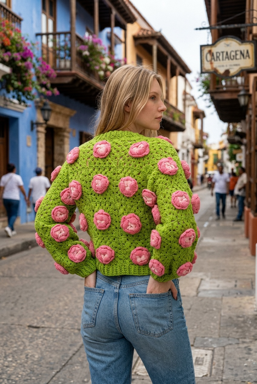 Rose Garden cardigan ￼