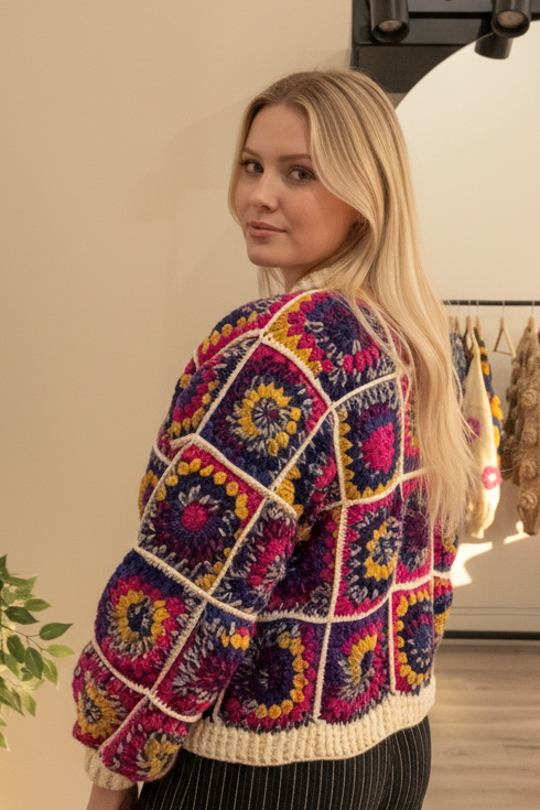 Berry Bloom cardigan