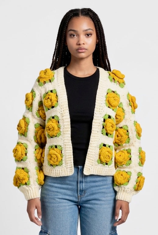 Lemon blossom cardigan
