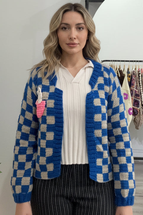 Blue Blocks Cardigans