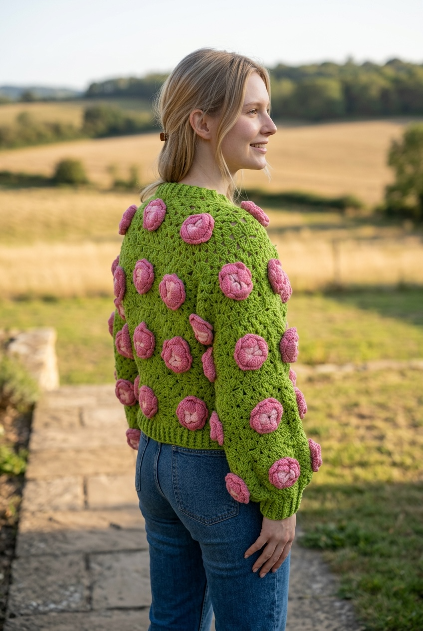 Rose Garden cardigan ￼