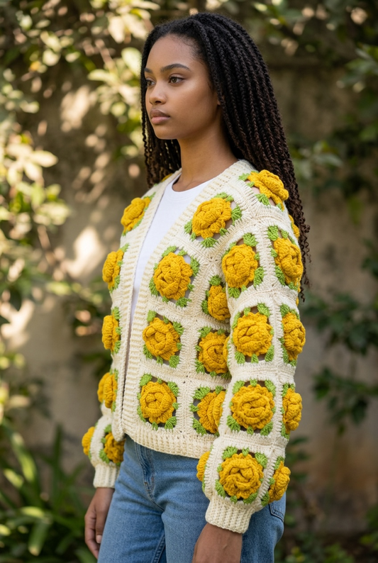 Lemon blossom cardigan