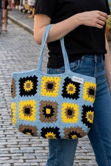 Bloomy crochet handmade bag ￼