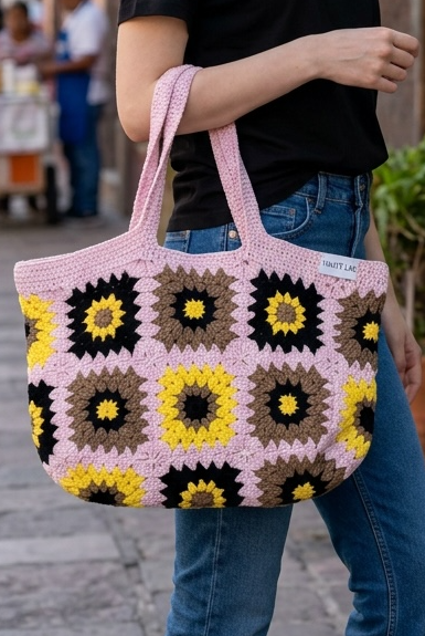 Sunny crochet handmade bag